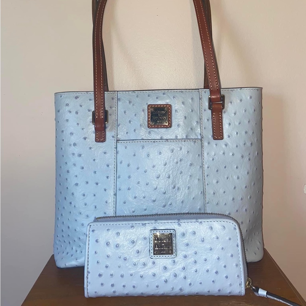 Dooney & Bourke Small Lexington Ostrich Tote & Wallet